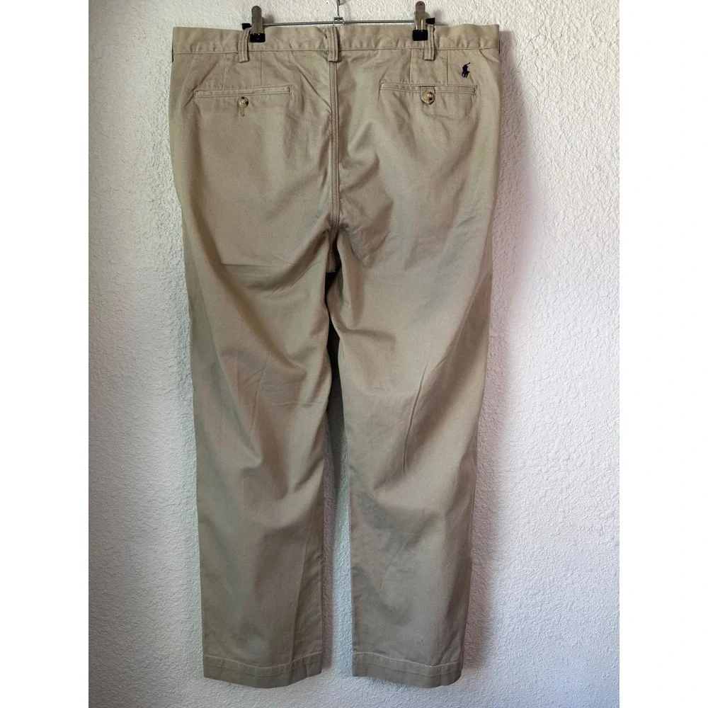 Polo Ralph Lauren‎ Classic Fit Chino Pants Khaki Mens 38x29 Flat Front - Picture 2 of 4